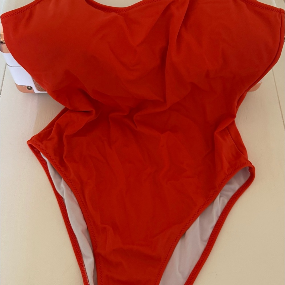 Vibrant Red Swimsuit